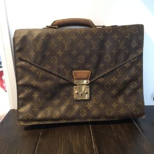 Luxury Brown Monogram Briefcase